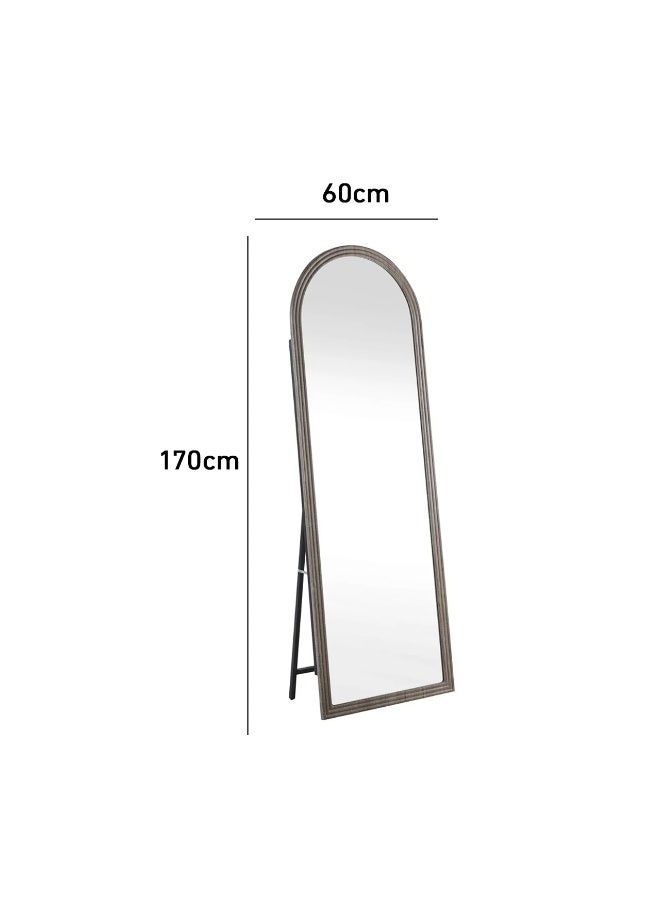 بيتي مرايا طويلة مع ستاند إطار خشب مقاس ( 170*60 ) سم - رمادي - Image 3